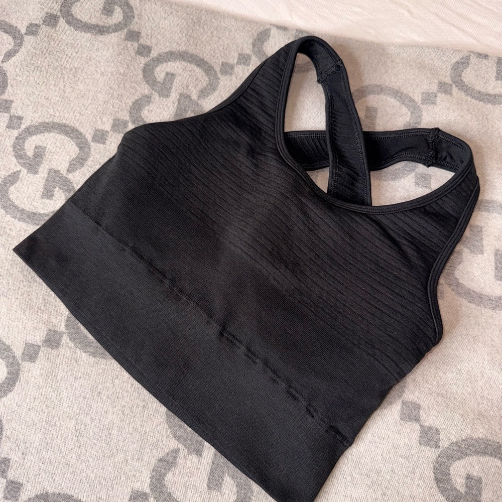 Alphalete Sports Bra, Open Back, Black, Size S - Picture 4 of 7